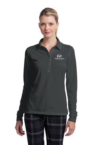 Front Porch Nike Golf Ladies Long Sleeve Dri-FIT Stretch Tech Polo - Image 2