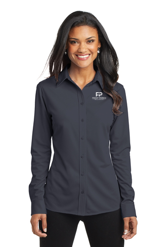 Front Porch Port Authority® Ladies Dimension Knit Dress Shirt - Image 3