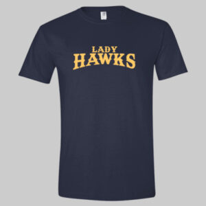 Lady Hawks Cotton Tee w/Word Logo