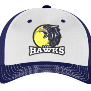Lady Hawks White Front/Navy Back Hat