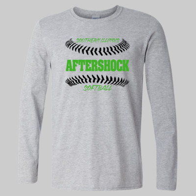 Aftershock Long Sleeve Cotton Tee Seam Logo - Image 2