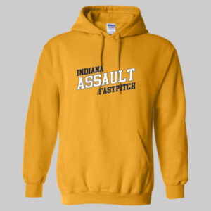 Indiana Assault Fastpitch Gold Cotton Hoodie (1 logo)