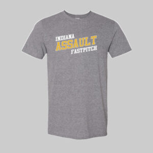 Indiana Assault Cotton Tee Graphite Heather (2 logos)