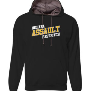 Indiana Assault Fastpitch Black Performance Hoodie (3 logos)