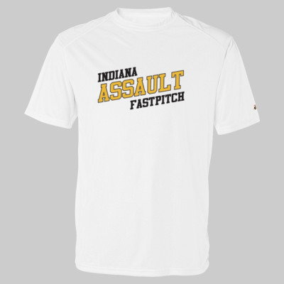 Indiana Assault Fastpitch White Drifit (2 logos) - Image 2