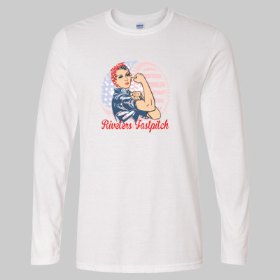 RIVETERS FASTPITCH LONG SLEEVE COTTON TEE - Image 4
