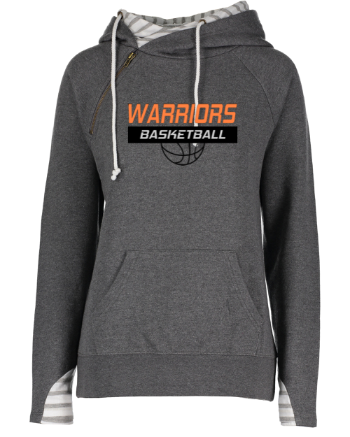 Whiteland Basketball Double Hooded Striped Sweatshirt - Image 6
