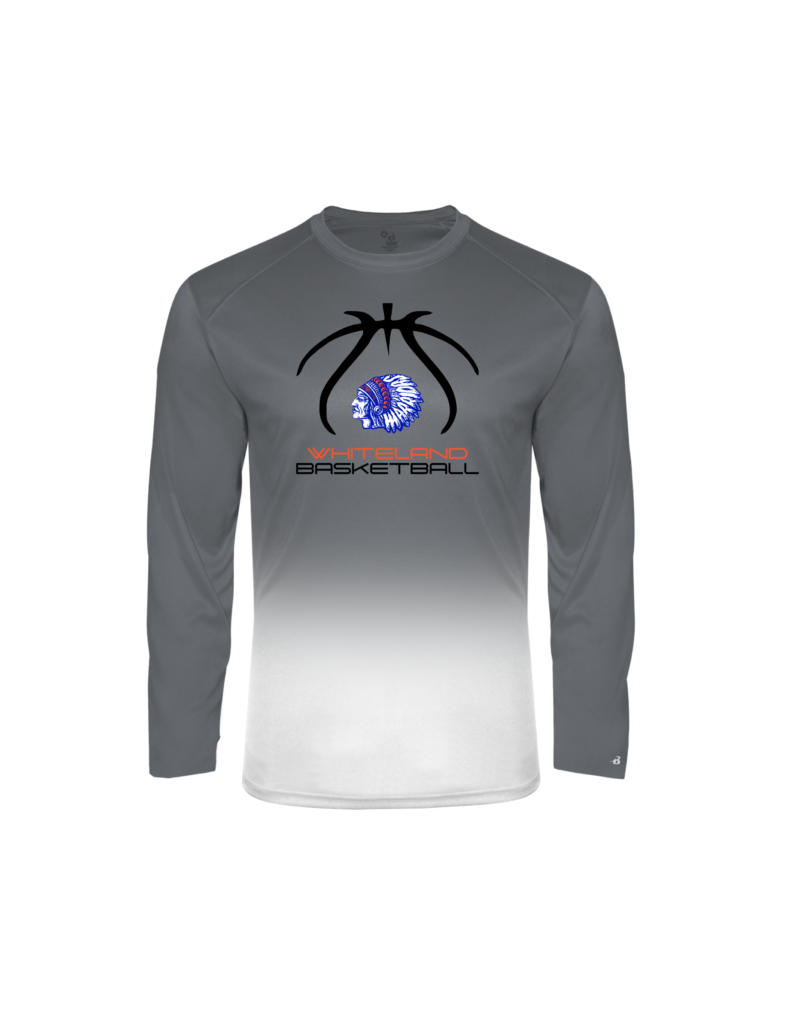 Whiteland Basketball Long Sleeve Ombre Tee - Image 2