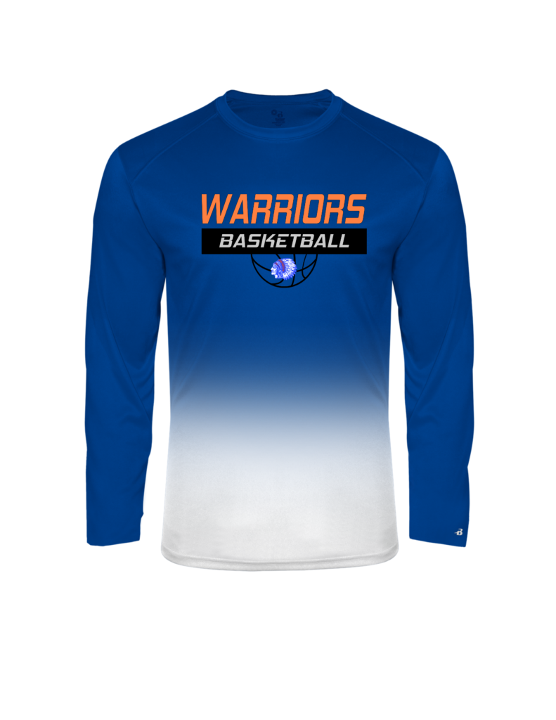 Whiteland Basketball Long Sleeve Ombre Tee - Image 7