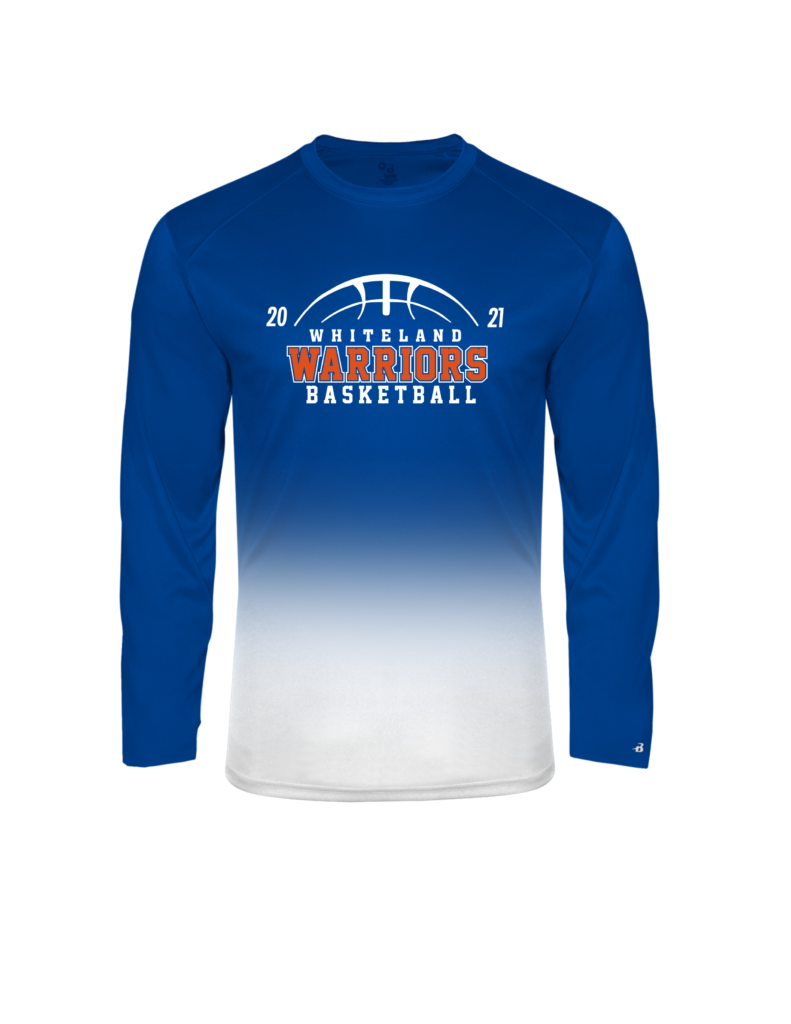 Whiteland Basketball Long Sleeve Ombre Tee